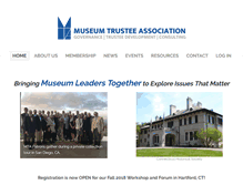 Tablet Screenshot of museumtrustee.org